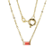 18K Yellow Gold Sterling Silver Cubic Zirconia Baguette Cut Pendant Necklace
