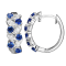Lab-Created Sapphire and Lab-Grown Diamond Rhodium Over Sterling Silver
Hoop Earrings