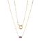 18K Yellow Gold Plated Sterling Silver Cubic Zirconia Baguette Cut
Pendant Necklace, 18"