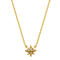 18K Yellow Gold Over Sterling Silver Cubic Zirconia North Star Pendant Necklace