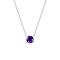 10 Karat White Gold Amethyst Pendant Necklace For Women