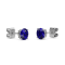 10 Karat White Gold Blue Sapphire Stud Earrings For Women
