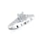 1.00Ct Emerald Cut Solitaire ring with Round side stones Lab Grown
Diamond in 14K gold