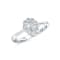 1.00 Cttw Oval Shaped Halo Lab-Grown Diamond Ring Set in 14K White Gold