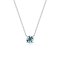 10 Karat White Gold Aquamarine Pendant Necklace For Women