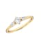 0.30Ct Petite Kite Cushion Shaped Ring with Baguettes on side Lab Grown
Diamond in 14K gold
