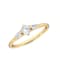 0.30Ct Petite Kite Cushion Shaped Ring with Baguettes on side Lab Grown
Diamond in 14K gold