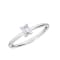 0.25Ct Petite ring with Emerald cut Lab Grown Diamond in 14K white gold