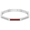 Red Enamel Bangle Bracelet in Sterling Silver 2.24ctw