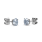 10 Karat White Gold White Sapphire Stud Earrings For Women