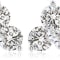 0.50Ctw Three Stone Clover Cluster Earring studs set in 10K White Gold
(F-G - I1).