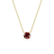10 Karat Yellow Gold Garnet Pendant Necklace For Women