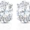 1.00 Cts Oval Shape Lab-Grown Diamond Earring Studs in 14K White Gold