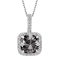 Black Diamond Round White Diamond Halo Pendant With Chain In 14k White
3.81ctw Cushion Shape