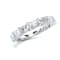 1.50 Ct Oval Shape five stone Lab-Grown Diamond band in Oval set
horizontally in 14K White Gold.