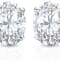 0.50 Cts Oval Shape Lab-Grown Diamond Earring Studs in 14K White Gold