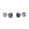 10 Karat White Gold Alexandrite Stud Earrings For Women