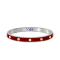Red Enamel Bangle Bracelet in 14k Gold Over Sterling Silver 0.6ctw