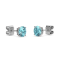 10 Karat White Gold Aquamarine Stud Earrings For Women