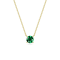 10 Karat Yellow Gold Emerald Pendant Necklace For Women
