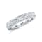 1.50 Ct Emerald Cut five stone Lab-Grown Diamond band set Horizontally
in 14K White Gold.
