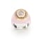 Pink Enamel and Lab Diamond Signet Ring In Sterling Silver