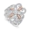 Beverley K 14K White and Rose Gold 0.90ctw Diamond Two Tone Floral Ring
