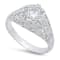 Beverley K 14K White Gold 0.21ctw Diamond Ring Set with a Cubic Zirconia Center