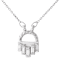 Beverley K 14K White Gold Diamond  Baguette 0.13ctw Pendant