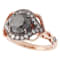 Beverley K 14K Rose gold 0.40ctw Diamond and 2.40ctw Black Diamond Ring