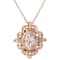Beverley K 14K Rose Gold 1.21ctw Morganite and 0.18ctw Diamond Pendant