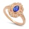 Beverley K 14K Rose Gold Diamond 0.15ctw and Tanzanite 0.54ctw Ring