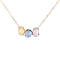 Beverley K 14K Yellow Gold multi colored pendant. 18" chain with a
jump ring at 16"