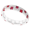 Beverley K 18K White Gold 0.22ctw Diamond and 1.17ctw Ruby Eternity band