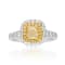 Gin & Grace Yellow Diamond and White Diamond 18K White Gold Ring
