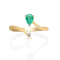 Gin and Grace 14K Yellow Gold Zambian Emerald Ring with Diamonds