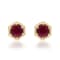 Gin & Grace 14K Yellow Gold Stud Earring with Genuine Ruby