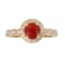 Gin & Grace 14K Rose Gold Natural Fire Opal With Real Diamond
Wedding Bridal Ring