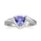 Gin & Grace 925 Sterling Silver Real Diamond Ring (I1) with Genuine
Blue Tanzanite