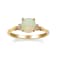 Gin & Grace 14K Yellow Gold White Ethiopian Opal with Diamond (I1) Ring
