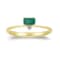 Gin and Grace 14K Yellow Gold Natural Zambian Emerald Ring with Real Diamonds