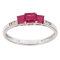 Gin & Grace 14K White Gold Real Diamond Ring (I1) with Genuine
Princess Cut Ruby