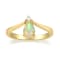 Gin & Grace 10K Yellow Gold Real Diamond Anniversary Ring (I1) with
Natural Ethiopian Opal