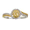 Gin & Grace 14K Two-Tone Gold Natural Yellow and White Diamond Ring
