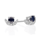 Gin & Grace 10K White Gold Genuine Blue Sapphire and Real Diamond
(I1) Earring