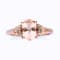 Gin & Grace 10K Rose Gold Real Diamond Ring (I1) with Genuine Morganite