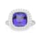 Gin & Grace 18K White Gold Tanzanite With Diamond Ring