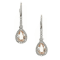 Gin & Grace 14K White Gold Natural Diamond I1 Lever Back Dangle
Earring Genuine Morganite