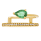 Gin & Grace 18K Yellow Gold Natural Zambian Emerald Ring with Real Diamonds
