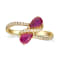 Gin & Grace 10K Yellow Gold Real Diamond Anniversary Eternity Ring
(I1) with Genuine Ruby
